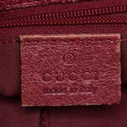 Pre Owned Gucci Beige/Red GG Canvas and Leather Open Tote