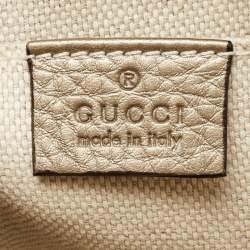 Pre Owned Gucci Metallic Leather Leather Small Soho Disco Crossbody Bag