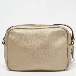 Pre Owned Gucci Metallic Leather Leather Small Soho Disco Crossbody Bag