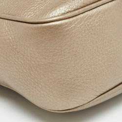 Pre Owned Gucci Metallic Leather Leather Small Soho Disco Crossbody Bag