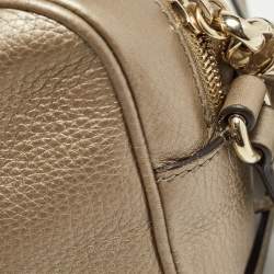 Pre Owned Gucci Metallic Leather Leather Small Soho Disco Crossbody Bag