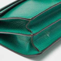 مملوكة مسبقًا Gucci Green Leather Small Dionysus Crystals Shoulder Bag