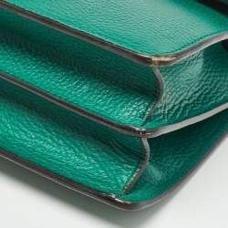 مملوكة مسبقًا Gucci Green Leather Small Dionysus Crystals Shoulder Bag