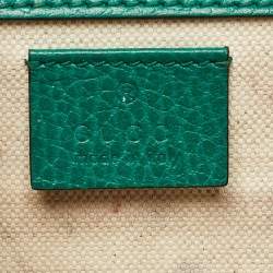 مملوكة مسبقًا Gucci Green Leather Small Dionysus Crystals Shoulder Bag