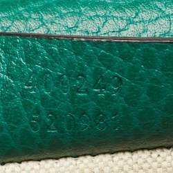 مملوكة مسبقًا Gucci Green Leather Small Dionysus Crystals Shoulder Bag
