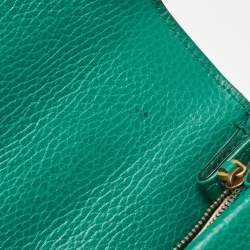 مملوكة مسبقًا Gucci Green Leather Small Dionysus Crystals Shoulder Bag