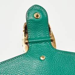 مملوكة مسبقًا Gucci Green Leather Small Dionysus Crystals Shoulder Bag