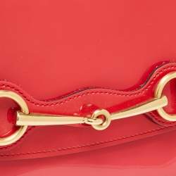 Gucci Red Patent Leather Bright Bit Clutch