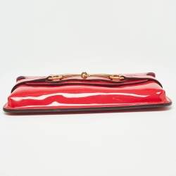 Gucci Red Patent Leather Bright Bit Clutch