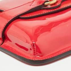 Gucci Red Patent Leather Bright Bit Clutch