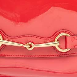 Gucci Red Patent Leather Bright Bit Clutch