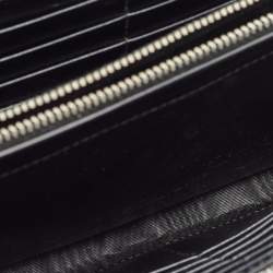 Pre Owned Gucci Black Matelassé Leather GG Marmont Chain Clutch