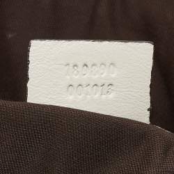 Gucci Beige/Off White GG Canvas and Leather Bag