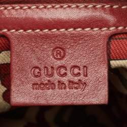 Pre Owned Gucci Red Guccissima Leather 85th Anniversary Hobo