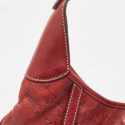 Pre Owned Gucci Red Guccissima Leather 85th Anniversary Hobo