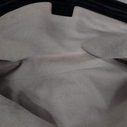 Pre Owned Gucci Brown Leather and Suede Rebelle Top Handle Bag