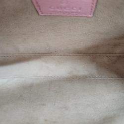 Pre Owned Gucci Pink Leather Aphrodite Mini Shoulder Bag