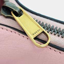 Pre Owned Gucci Pink Leather Aphrodite Mini Shoulder Bag