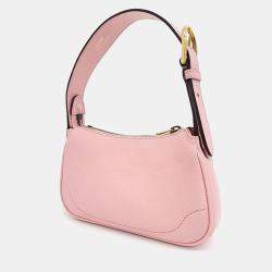 Pre Owned Gucci Pink Leather Aphrodite Mini Shoulder Bag
