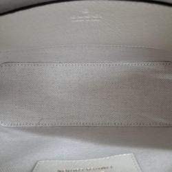 Pre Owned Gucci Ivory GG Canvas and Leather Mini Horsebit 1955 Top Handle Bag