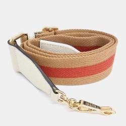 Pre Owned Gucci Ivory GG Canvas and Leather Mini Horsebit 1955 Top Handle Bag
