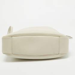 Pre Owned Gucci White Leather Diana Bamboo Capsule Bag