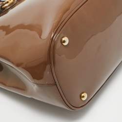 مملوكة مسبقًا Gucci Old Rose Patent Leather Bright Bit Tote