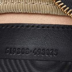 Pre Owned Gucci Red/Black Suede and Patent Leather Ophidia Belt Bag