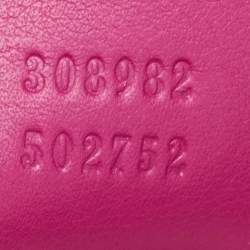 Pre Owned Gucci Magenta Patent Leather Medium Soho Chain Tote