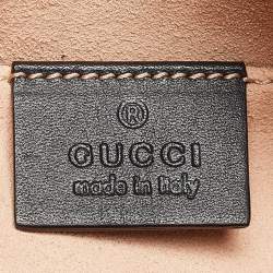 Pre Owned Gucci Black/Brown Suede and Patent Leather Ophidia Belt Bag