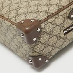 Pre Owned Gucci Brown/Beige GG Supreme Canvas Soft Trunk Crossbody Bag
