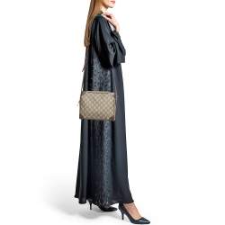 Pre Owned Gucci Brown/Beige GG Supreme Canvas Soft Trunk Crossbody Bag