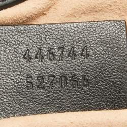 مملوكة مسبقًا Gucci Black Matelassé Leather Mini GG Marmont Shoulder Bag