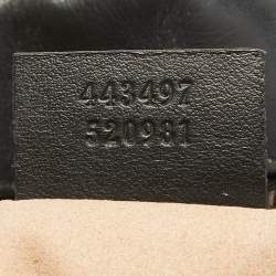 Pre Owned Gucci Black Matelassé Leather Small GG Marmont Shoulder Bag