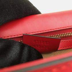 Gucci Red Leather Small Sylvie Shoulder Bag