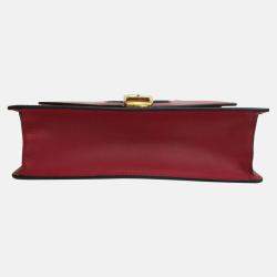 Gucci Red Leather Small Sylvie Shoulder Bag