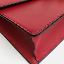 Gucci Red Leather Small Sylvie Shoulder Bag