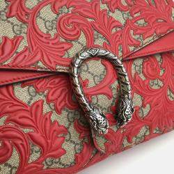 Gucci Red Leather Arabesque Dionysus Shoulder Bag