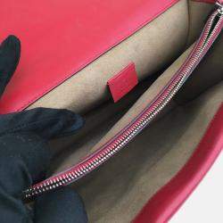 Gucci Red Leather Arabesque Dionysus Shoulder Bag