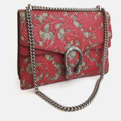 Gucci Red Leather Arabesque Dionysus Shoulder Bag