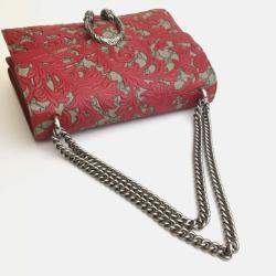 Gucci Red Leather Arabesque Dionysus Shoulder Bag