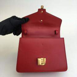 Gucci Red Leather Mini Sylvie Shoulder Bag