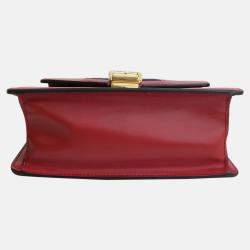 Gucci Red Leather Mini Sylvie Shoulder Bag