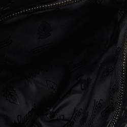 Pre Owned Gucci Black Guccissima Leather Flat Crossbody Bag