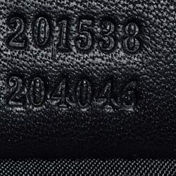 Pre Owned Gucci Black Guccissima Leather Flat Crossbody Bag