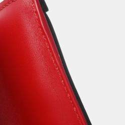 Pre Owned Gucci Red Guccissima Leather Large Signature Convertible Top Handle Tote Bag