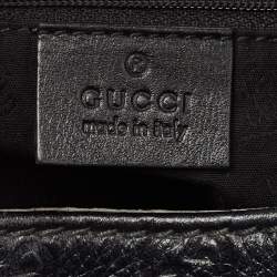 Pre Owned Gucci Black Guccissima Leather Large New Ladies Web Hobo