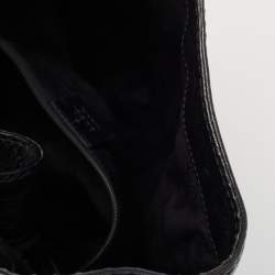 Pre Owned Gucci Black Guccissima Leather Large New Ladies Web Hobo