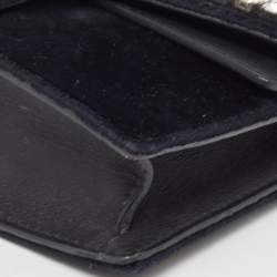 Pre Owned Gucci Black Velvet and Leather Super Mini Dionysus Chain Bag