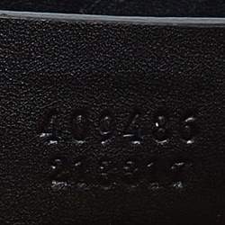 Pre Owned Gucci Beige/Black GG Supreme Canvas and Leather Medium Padlock Shoulder Bag